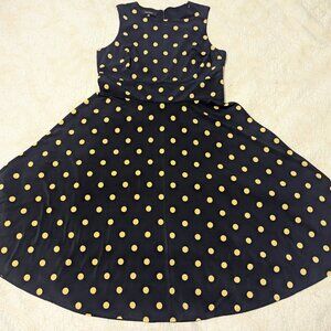 Jones & Co. Polkadot A-Line Dress Sz. 16 Blue